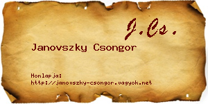 Janovszky Csongor névjegykártya