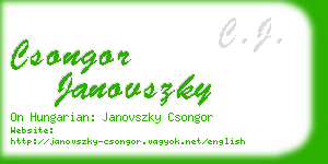 csongor janovszky business card